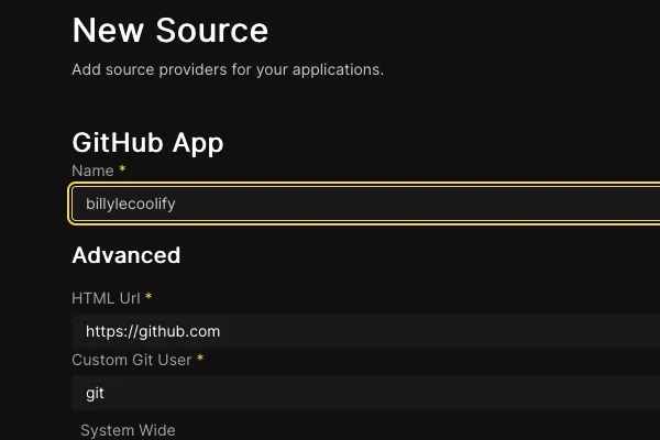 navigation to the sources page