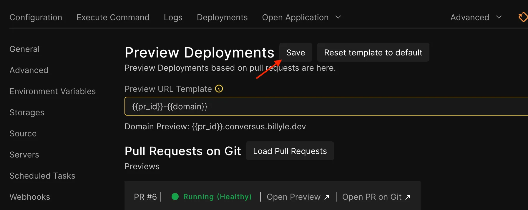 changing preview url template