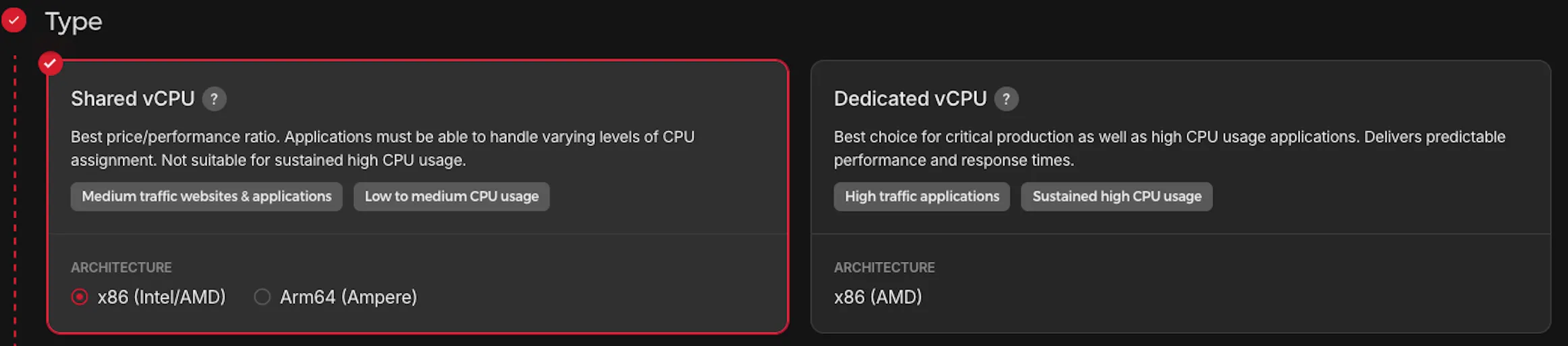 Hetzner CPU options
