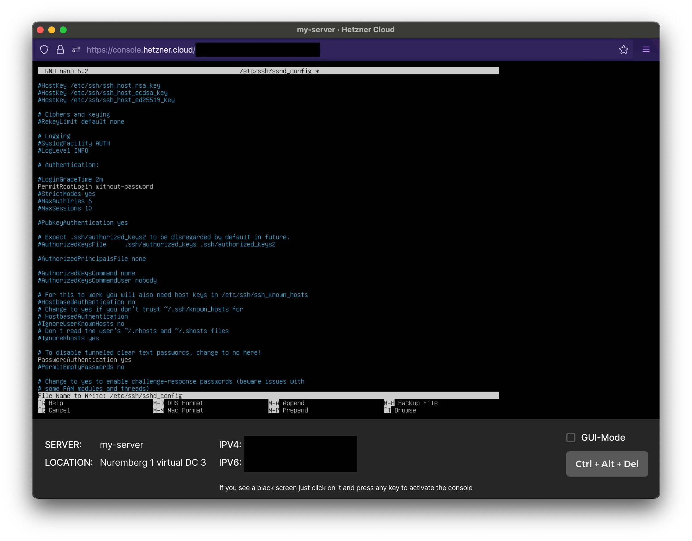 Overwrite file