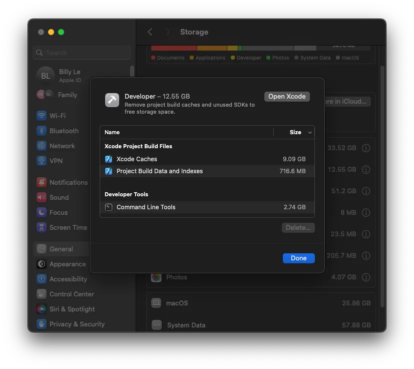 Locating Xcode Caches